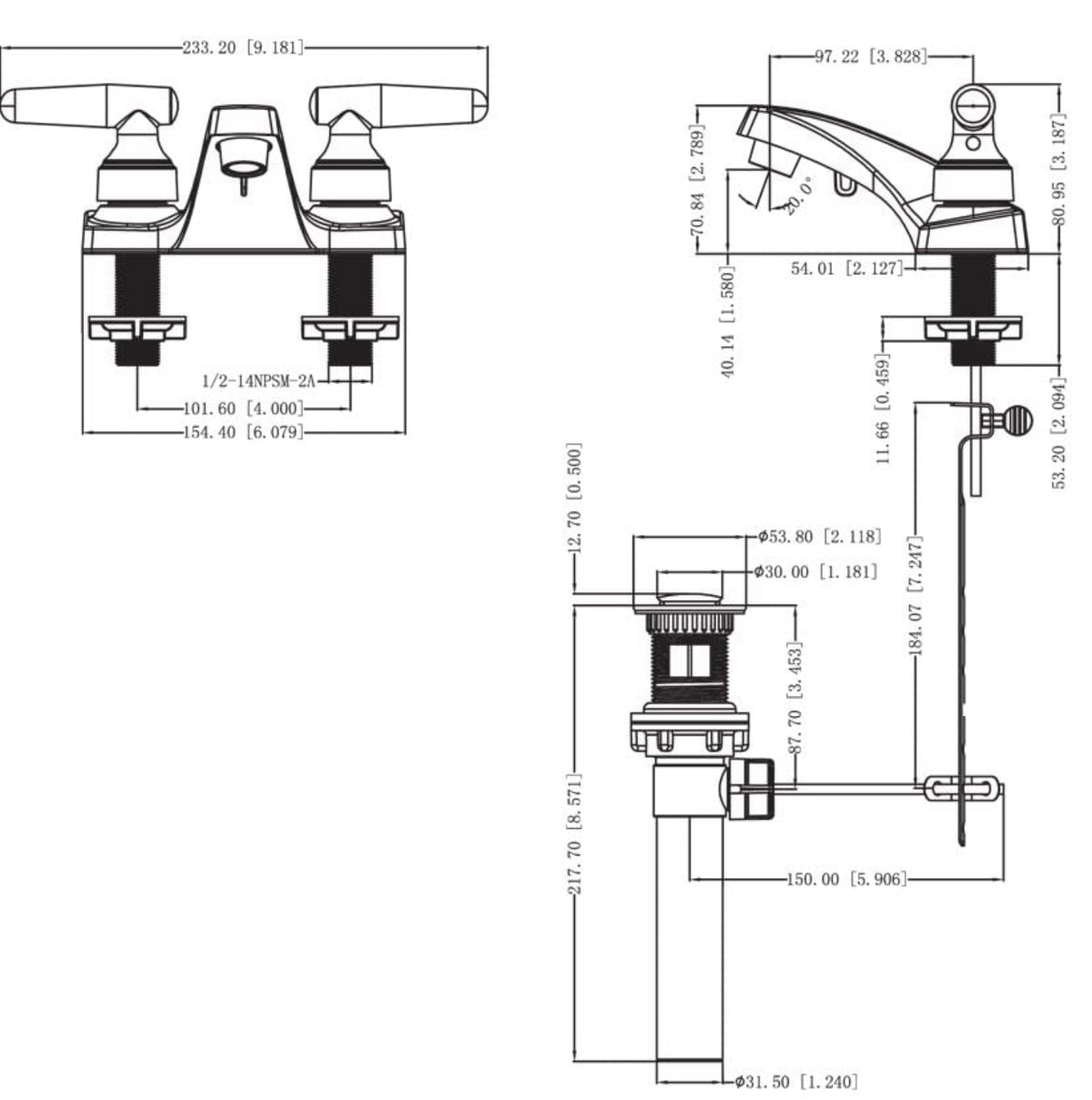 Designers Impressions 685557 Polished Chrome Lavatory Vanity Faucet