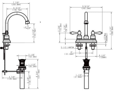 Designers Impressions 617430 Satin Nickel Lavatory Vanity Faucet