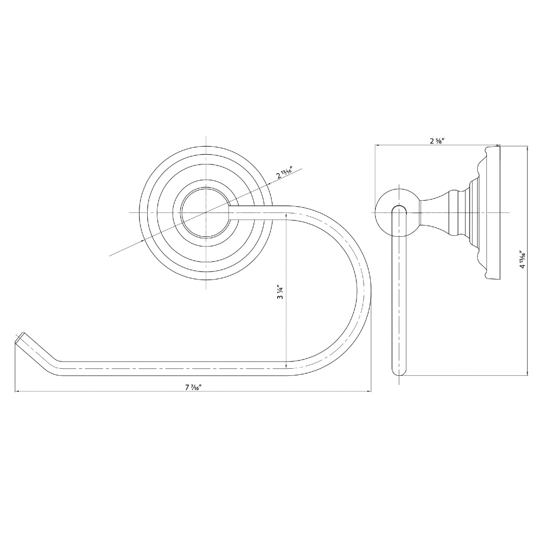 700 Series Satin Nickel Euro Style Toilet Tissue Paper Holder