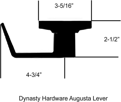 Dynasty Hardware AUG-30-26D Augusta Passage Function Commercial Lever, Satin Chrome