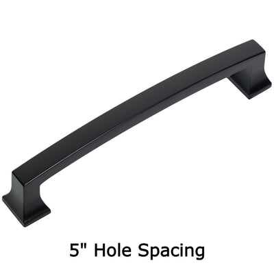 Cosmas 755-128FB Flat Black Cabinet Pull