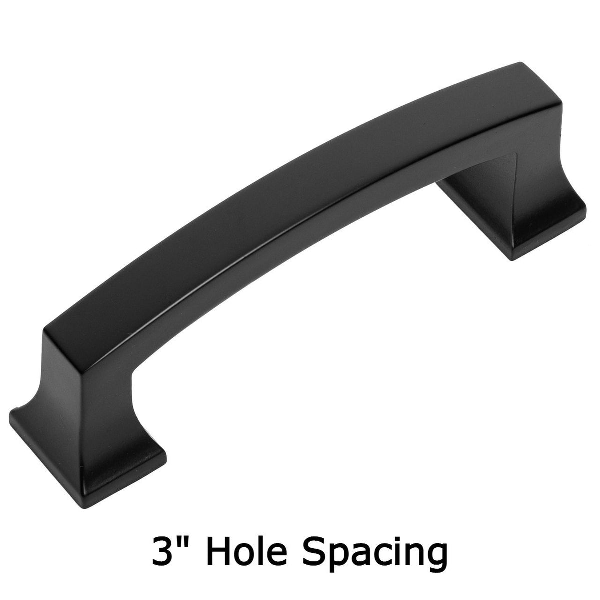 Cosmas 755-3FB Flat Black Cabinet Pull