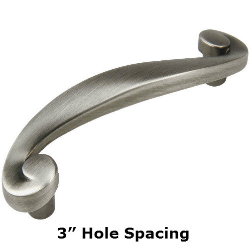 Cosmas 774AS Antique Silver Swirl Cabinet Pull - Cosmas