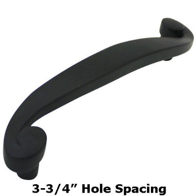 Cosmas 776FB Flat Black Swirl Cabinet Pull