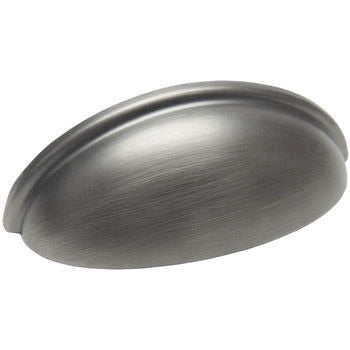 Three inch hole spacing cabinet cup pull in antique silver finish