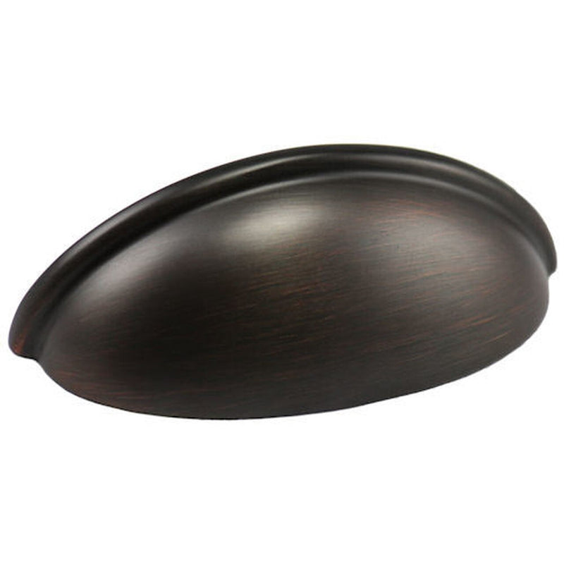 Three inch hole spacing cabinet pull in oil rubbed bronze finish