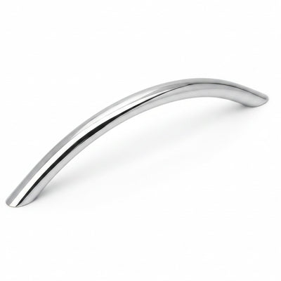 Five inch hole spacing cabinet drawer pull with smooth arch in polished chrome