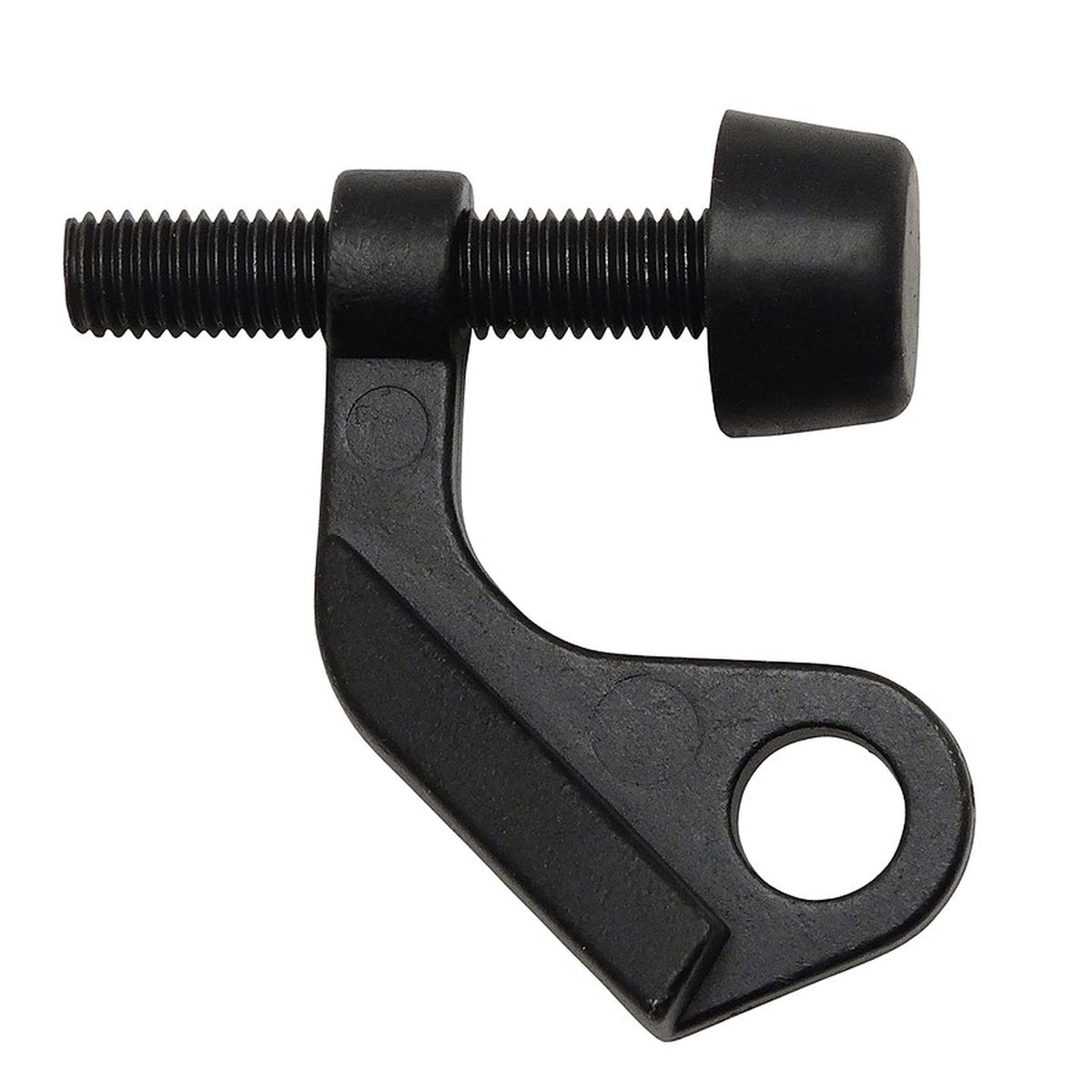 Door Protector Matte Black Hinge Pin Door Stop with Black Rubber Tip