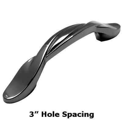 Cosmas 9009BN Black Nickel Twist Cabinet Pull - Cosmas