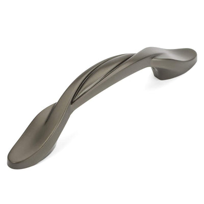 Twist cabinet pull in graphite finish