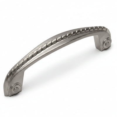 Satin nickel rope cabinet pull