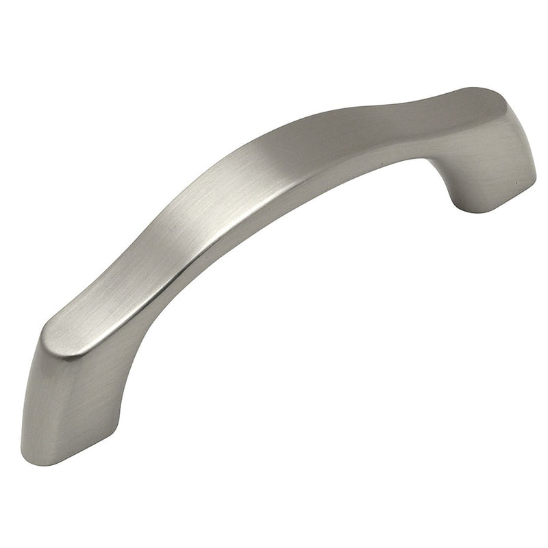 Three inch hole spacing contemporary satin nickel cabinet pull
