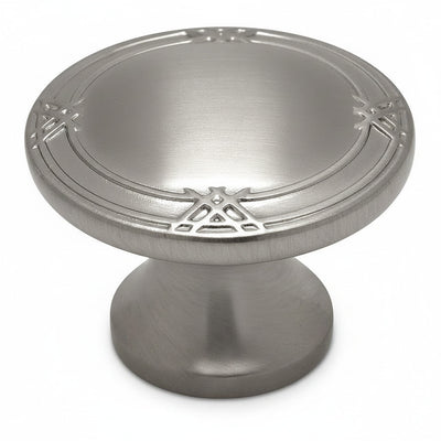 Satin nickel cabinet knob