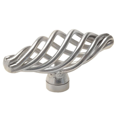Satin nickel birdcage cabinet knob