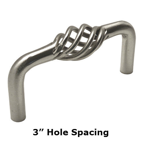 Cosmas 9992-030SN Satin Nickel Birdcage Cabinet Pull