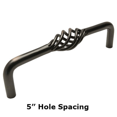 Cosmas 9992-128ORB Oil Rubbed Bronze Birdcage Cabinet Pull