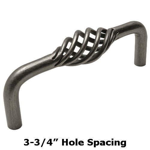 Cosmas 9992-96WN Weathered Nickel Birdcage Cabinet Pull