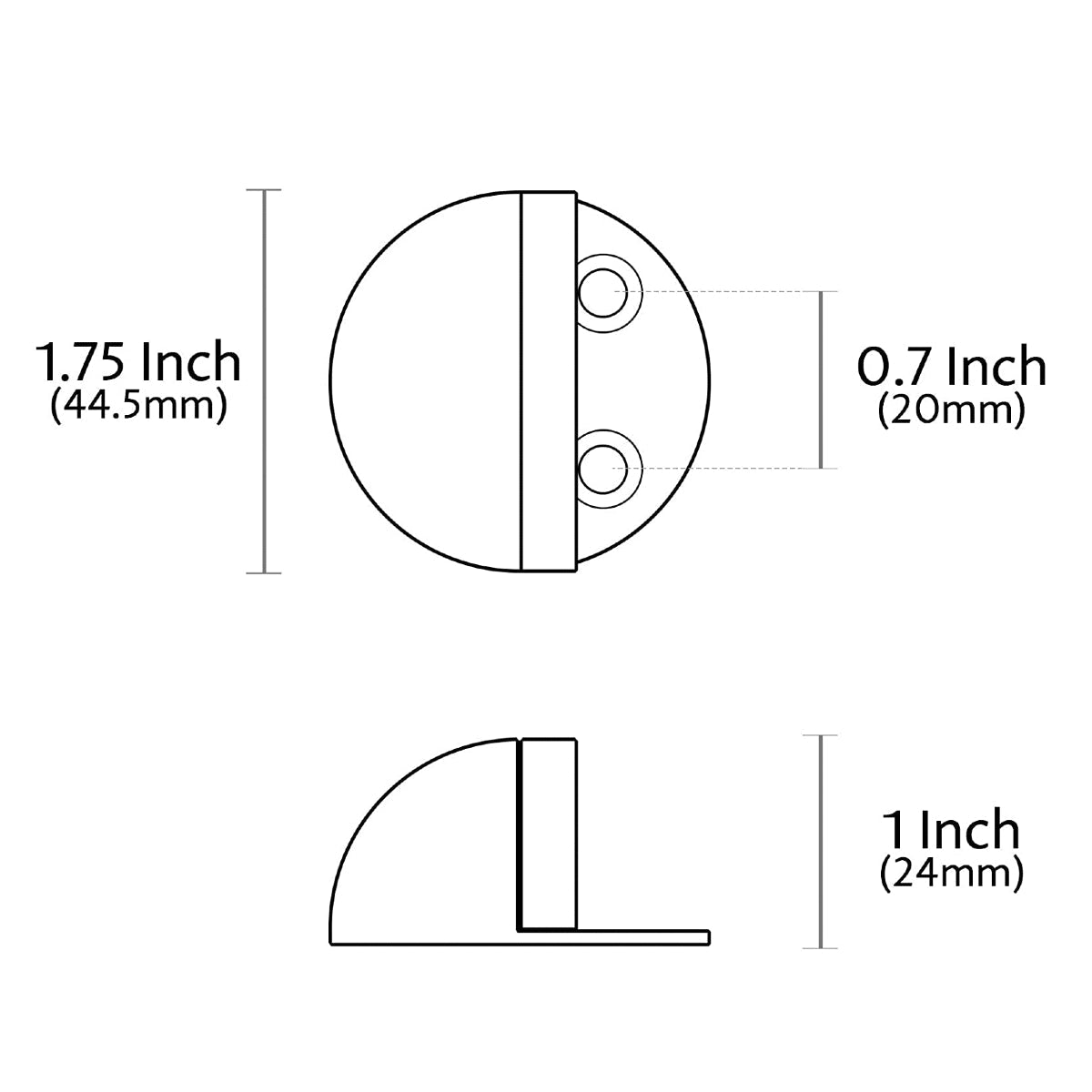 Satin Nickel Floor Mount Heavy Duty Door Stop