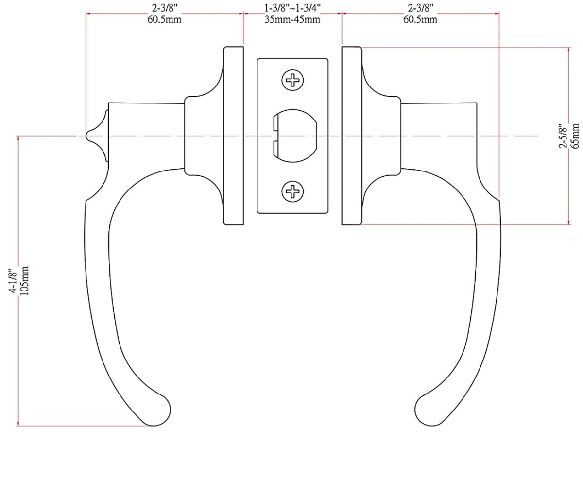 Arlington Privacy Lever Handle, Satin Nickel