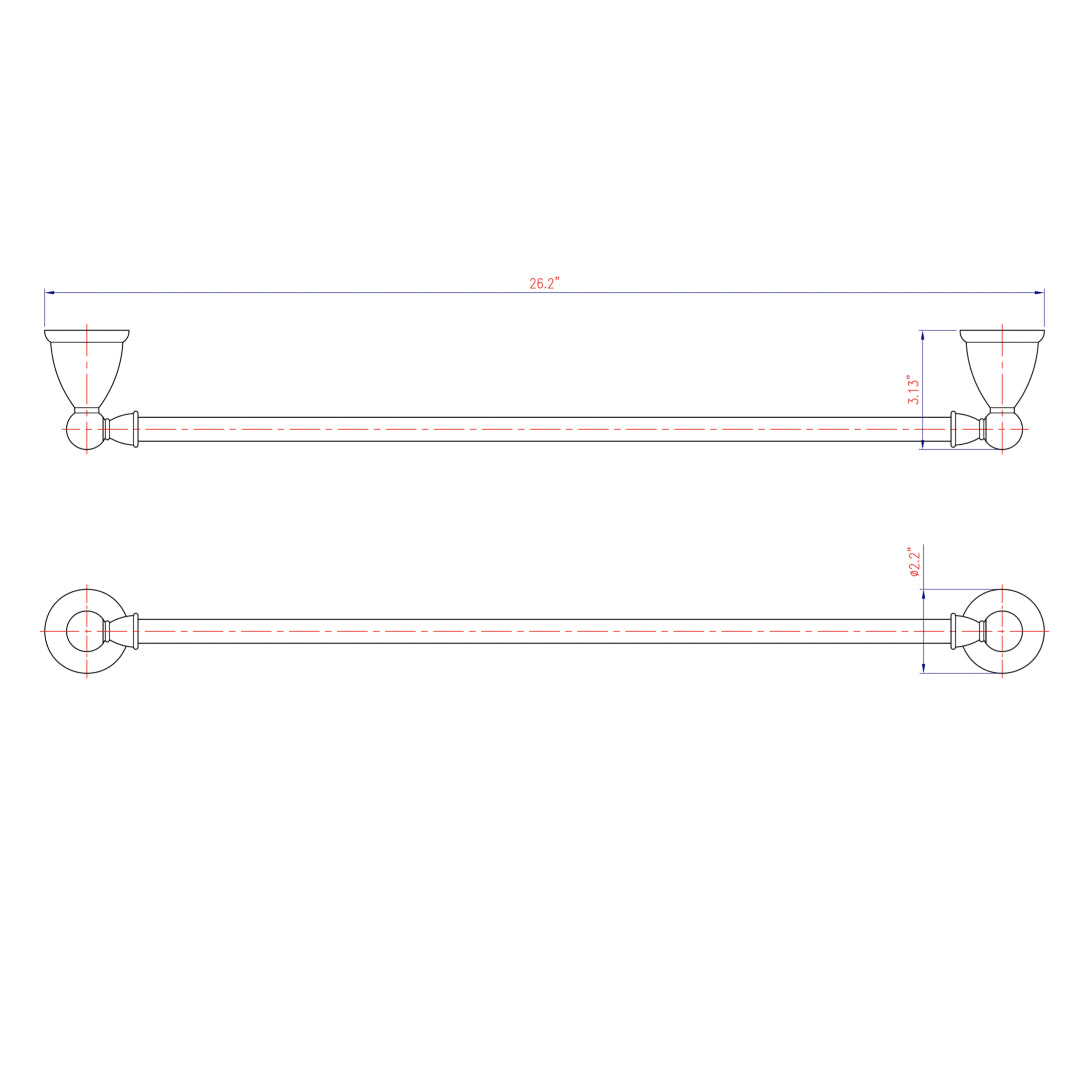 Astor Series Oil Rubbed Bronze 24&quot; Towel Bar