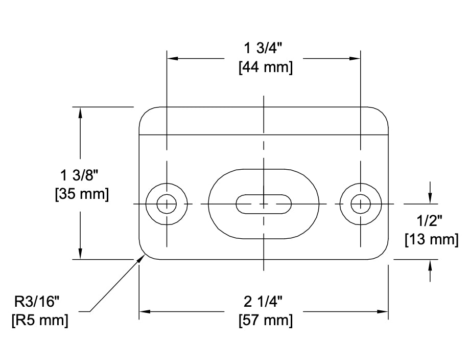 Replacement Ball Catch Strike Plates, Satin Nickel (Pair)