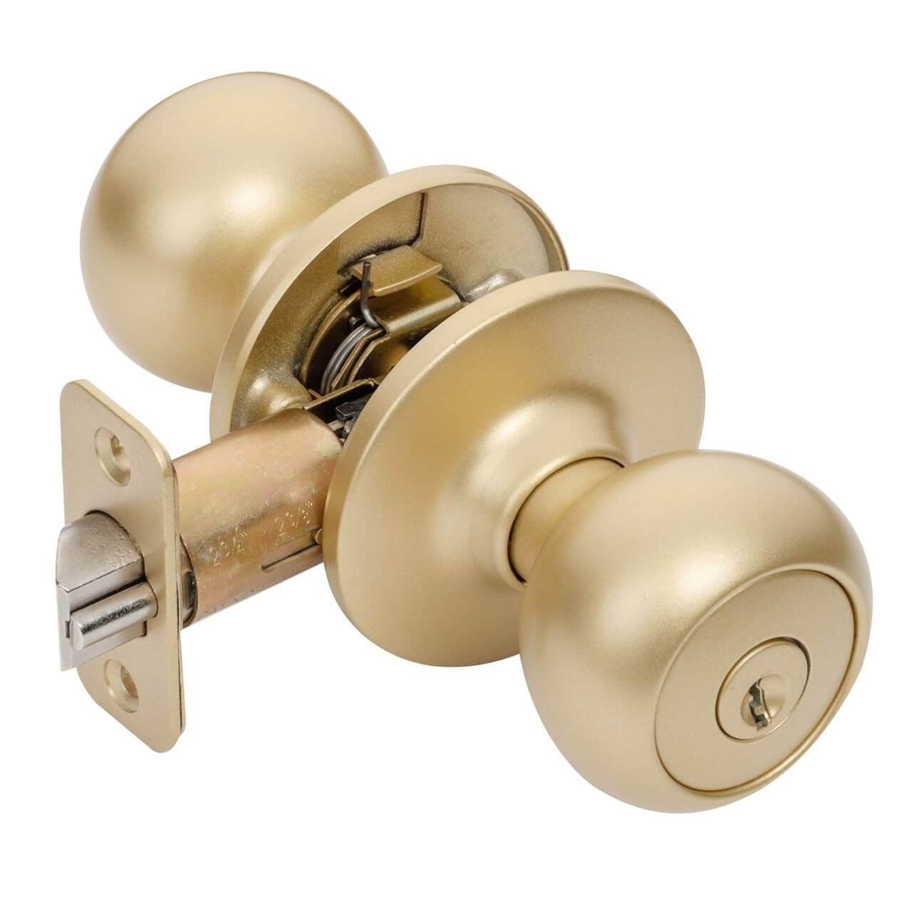 New Satin Brass Door Knobs