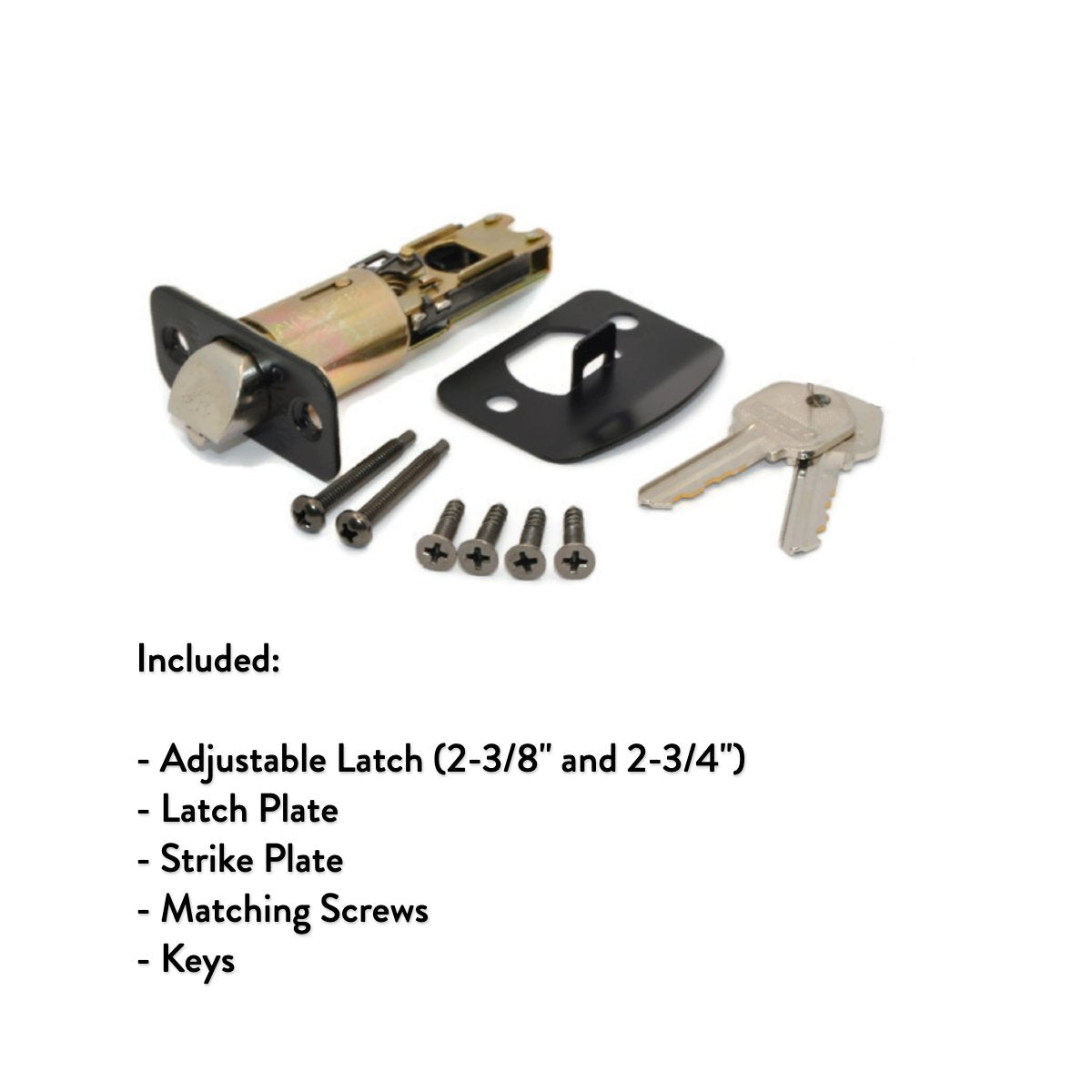 Kingston Entry Door Lever, Matte Black