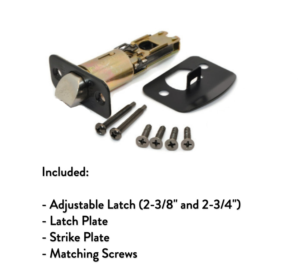 Arlington Passage Door Lever, Matte Black