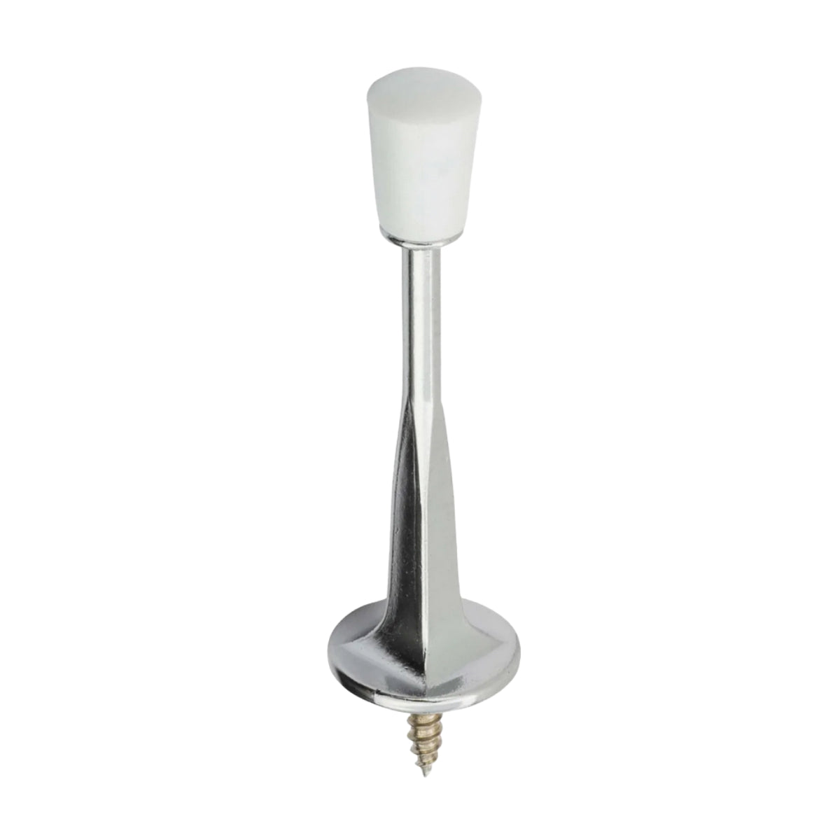 Chrome Solid Baseboard Door Stop
