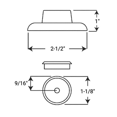 Brushed Satin Nickel Concave Wall Bumper Door Stop