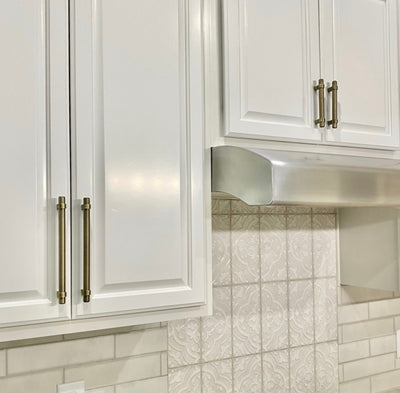 White shaker cabinets with brushed antique brass pulls - 161-192BAB-Brushed-Antique-Brass-Cabinet-Hardware-Euro-Style-Bar-Pull  https://doorcorner.com/products/cosmas-161-192bab-brushed-antique-brass-cabinet-hardware-euro-style-bar-pull