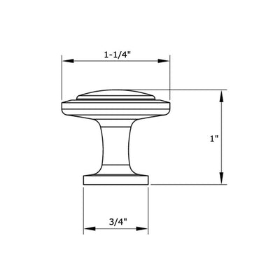 Cosmas 5560BB Brushed Brass Cabinet Knob