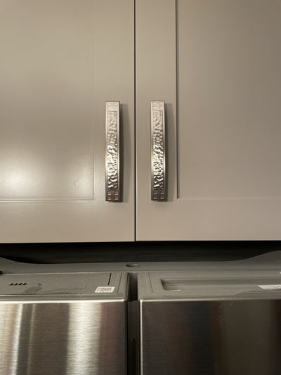  Cosmas 10557SN Satin Nickel Pulls with stainless steel appliances