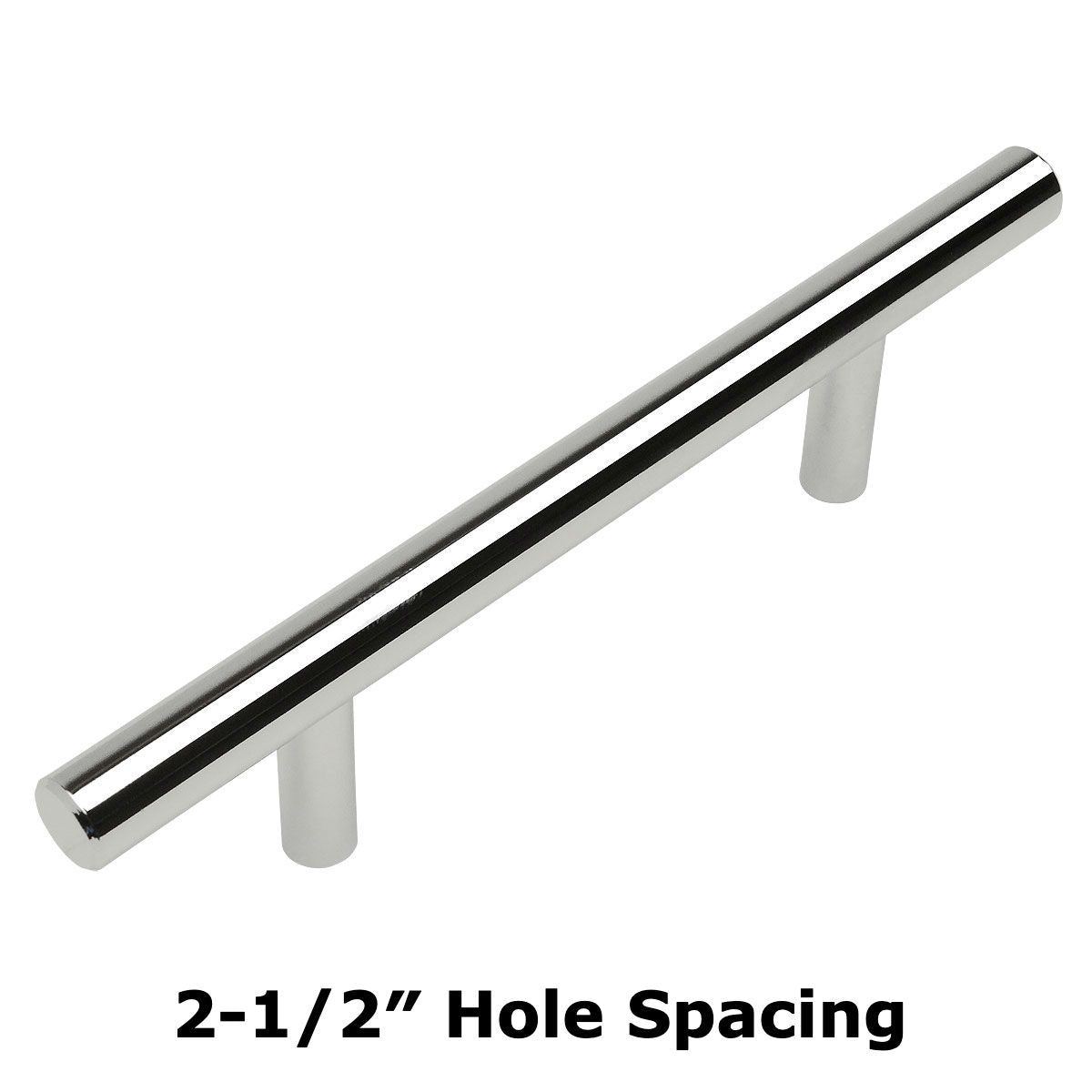 Cosmas 404-2.5CH Polished Chrome Slim Line Euro Style Bar Pull