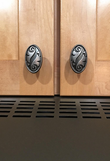 Cosmas 4297WN Weathered Nickel Floral Cabinet Knob