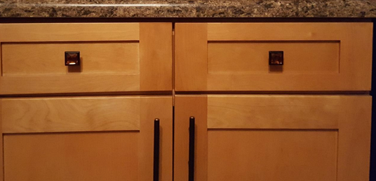 Cosmas 5883ORB-A Oil Rubbed Bronze &amp; Amber Glass Square Cabinet Knob