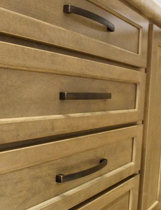 Cosmas 616-128ORB pulls on wood cabinets