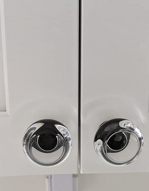 Cosmas 6355ORB-C Oil Rubbed Bronze &amp; Clear Glass Round Cabinet Knob