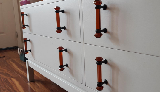 Cosmas 6393ORB-A Oil Rubbed Bronze with Amber Glass Cabinet Pull