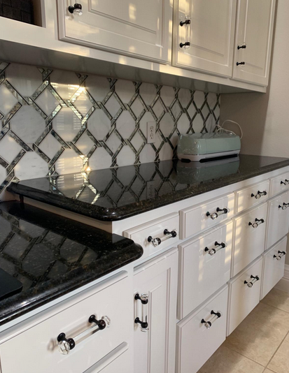 Cosmas 6393ORB-C Oil Rubbed Bronze with Clear Glass Cabinet Pull