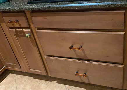 Cosmas 6397ORB-A Oil Rubbed Bronze with Amber Glass Cabinet Pull