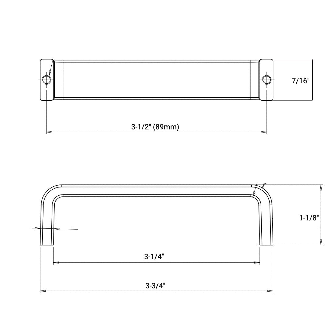 Cosmas 886-3.5ORB Oil Rubbed Bronze Cabinet Pull