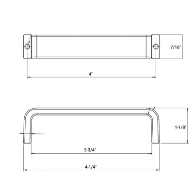 Cosmas 886-4SN Satin Nickel Cabinet Pull