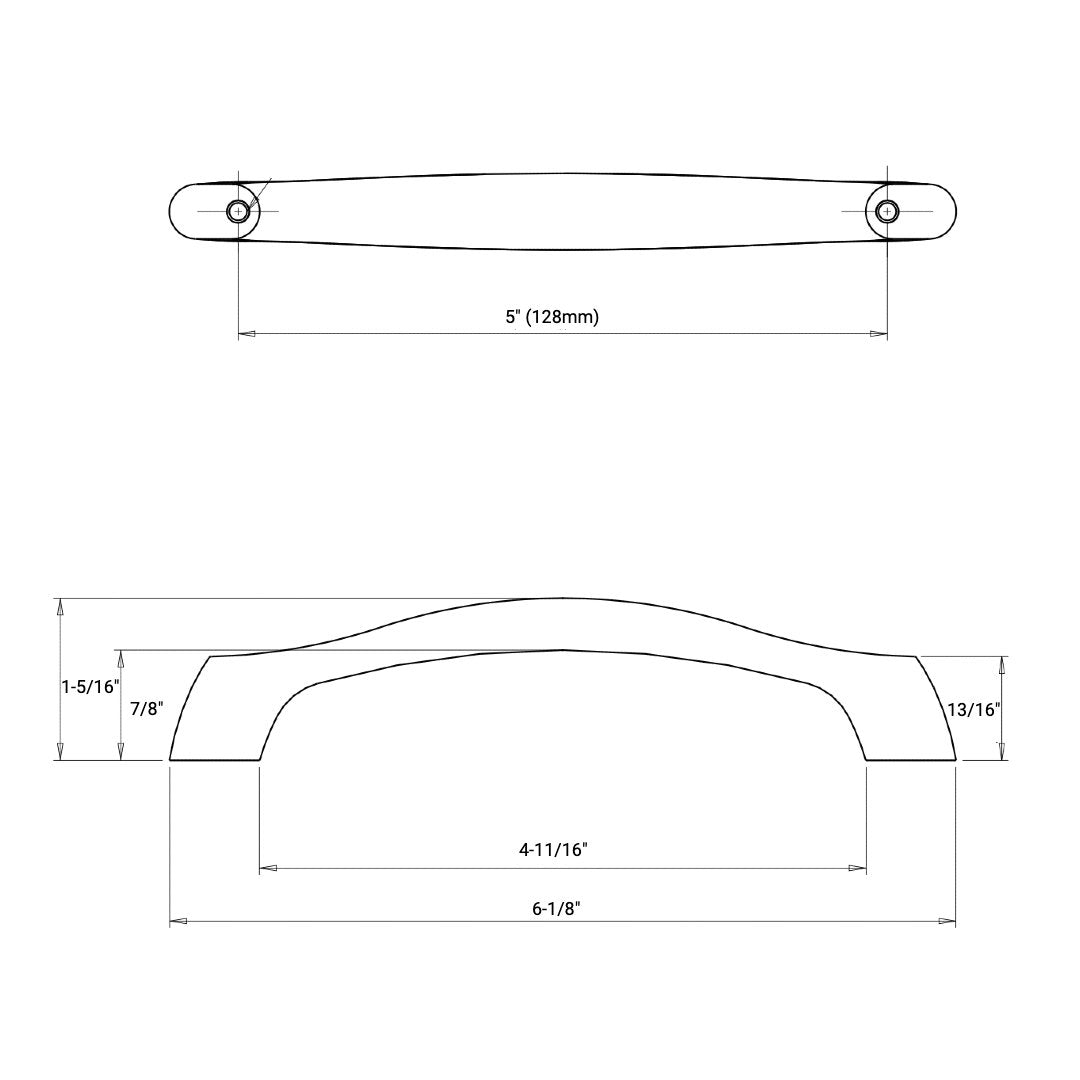 Cosmas 9444-128SN Satin Nickel Contemporary Cabinet Pull