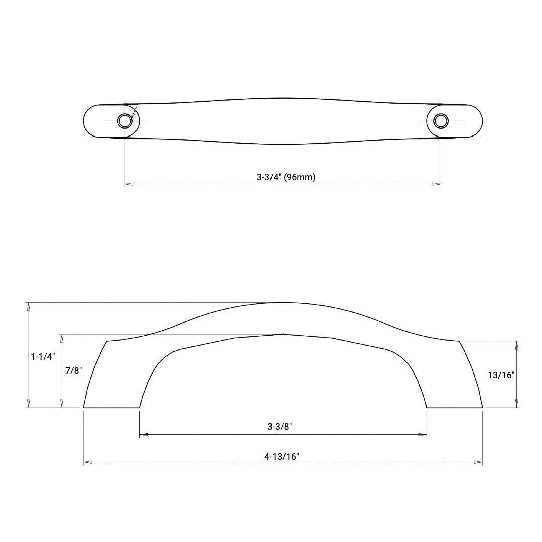Cosmas 9444-96ORB Oil Rubbed Bronze Contemporary Cabinet Pull