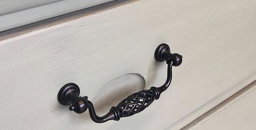 Cosmas 9993-128FB Flat Black Birdcage Cabinet Pull