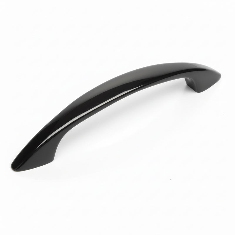Slim cabinet pull in black nickel finish with three inch hole spacing