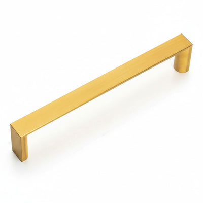 Cosmas 3133-128BB Brushed Brass Cabinet Pull on a white background