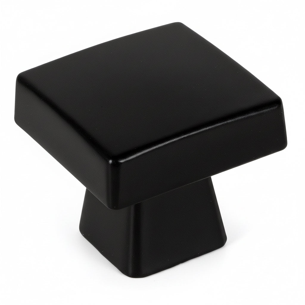Cosmas 5233FB Flat Black Square Contemporary Cabinet Knob – 1-1/8