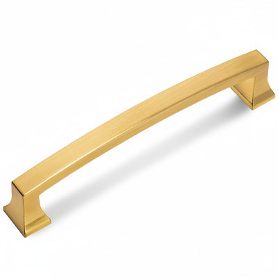 Cosmas 755-128BB Brushed Brass Cabinet Pull on a white background